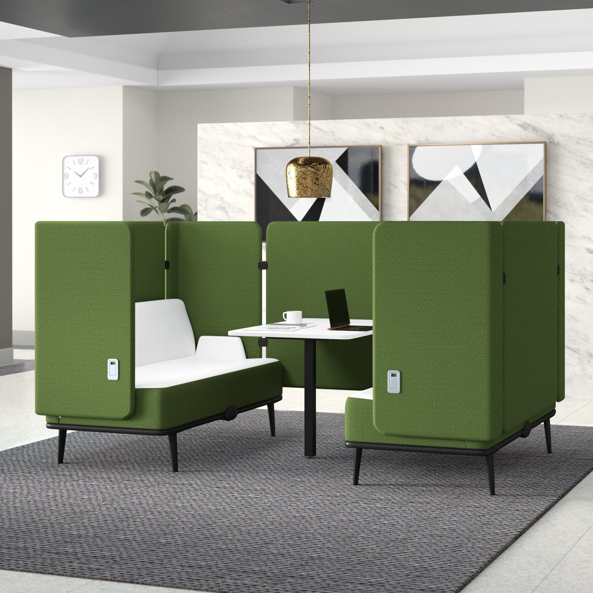 Upper Square™ Frances Office Booth | Wayfair