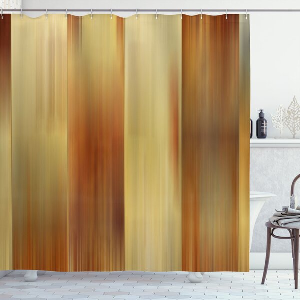 Earthy Tones Pattern Shower Curtain Fabric Decor Set with Hooks 4 Sizes 