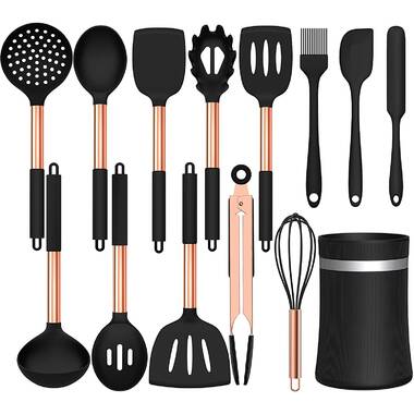 Kitchen Equipment Whisk Internet’s Best Stainless Steel Utensils and Gadgets Set Ladle Measuring Cups and Spoons 18-Piece Can Opener Peeler Spatula Soup Spoons 