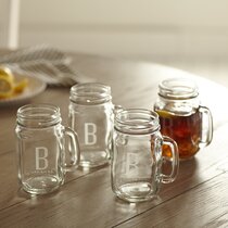 Personalized Direct 16 oz Classic Design Mason Jar with Curved Handle