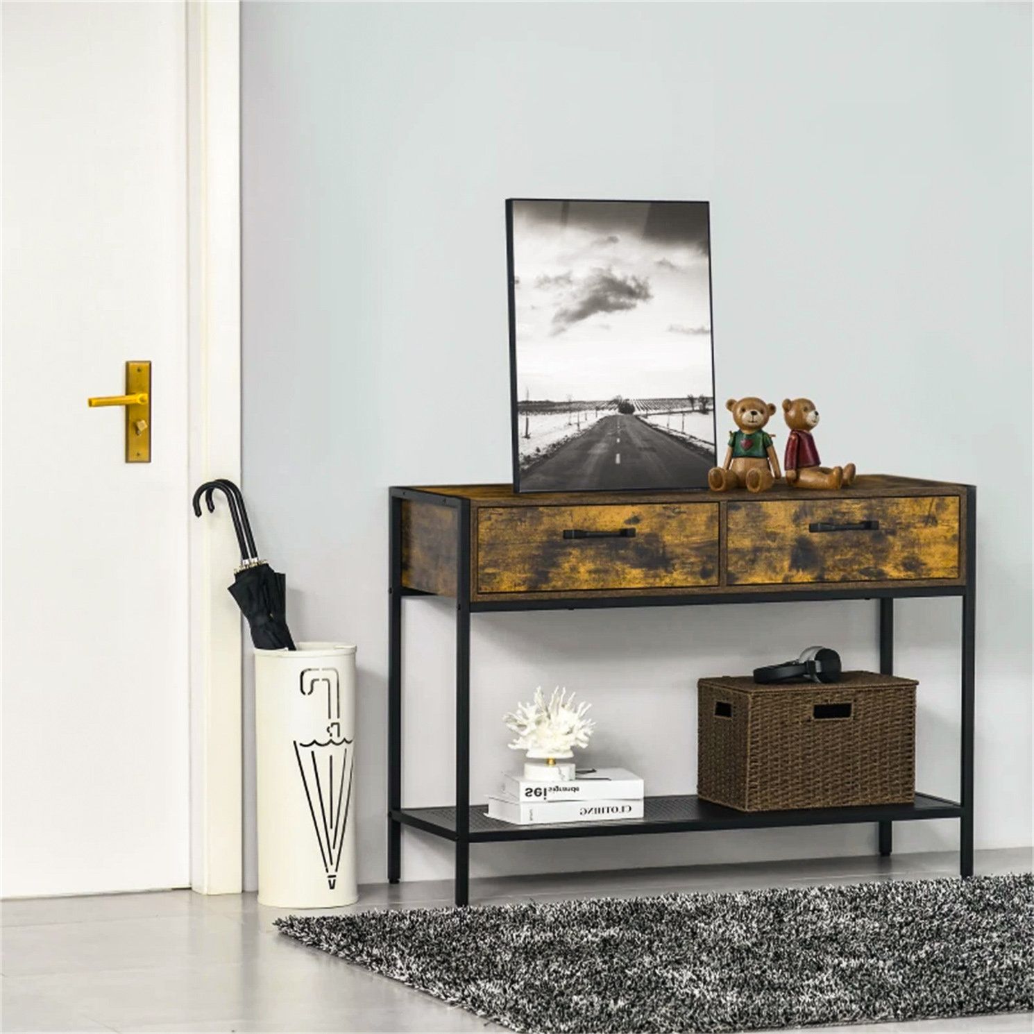 Borough Wharf Remylina 110Cm Console Table Wayfair.co.uk