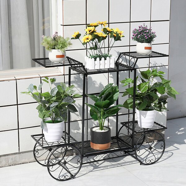 2pcs Useful Durable Removable Universal Wheel Simple Flower Pot Trays for Garden 