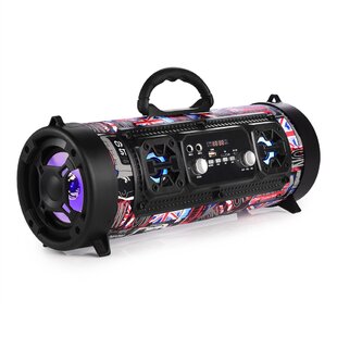 RGB Colorful Lights EQ Stereo Sound Booming Bass Camping FM Radio 10H Playtime Wireless Outdoor Speaker for Home Bluetooth Speakers 30W Portable Bluetooth Boombox with Subwoofer Travel Party