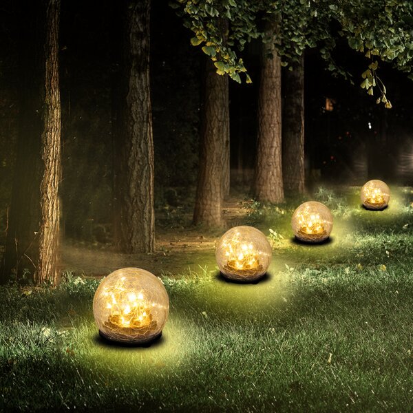 Crystal Ball Waterproof Solar Powered Globe Lights for Garden Patio Holiday New 