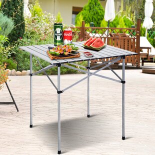 Portable Fold Away Table Outdoor Indoor With Carry Case Patio Garden Poolside 