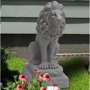 2 set LION Regal entryway step stair outdoor garden guardian statue sculpture 