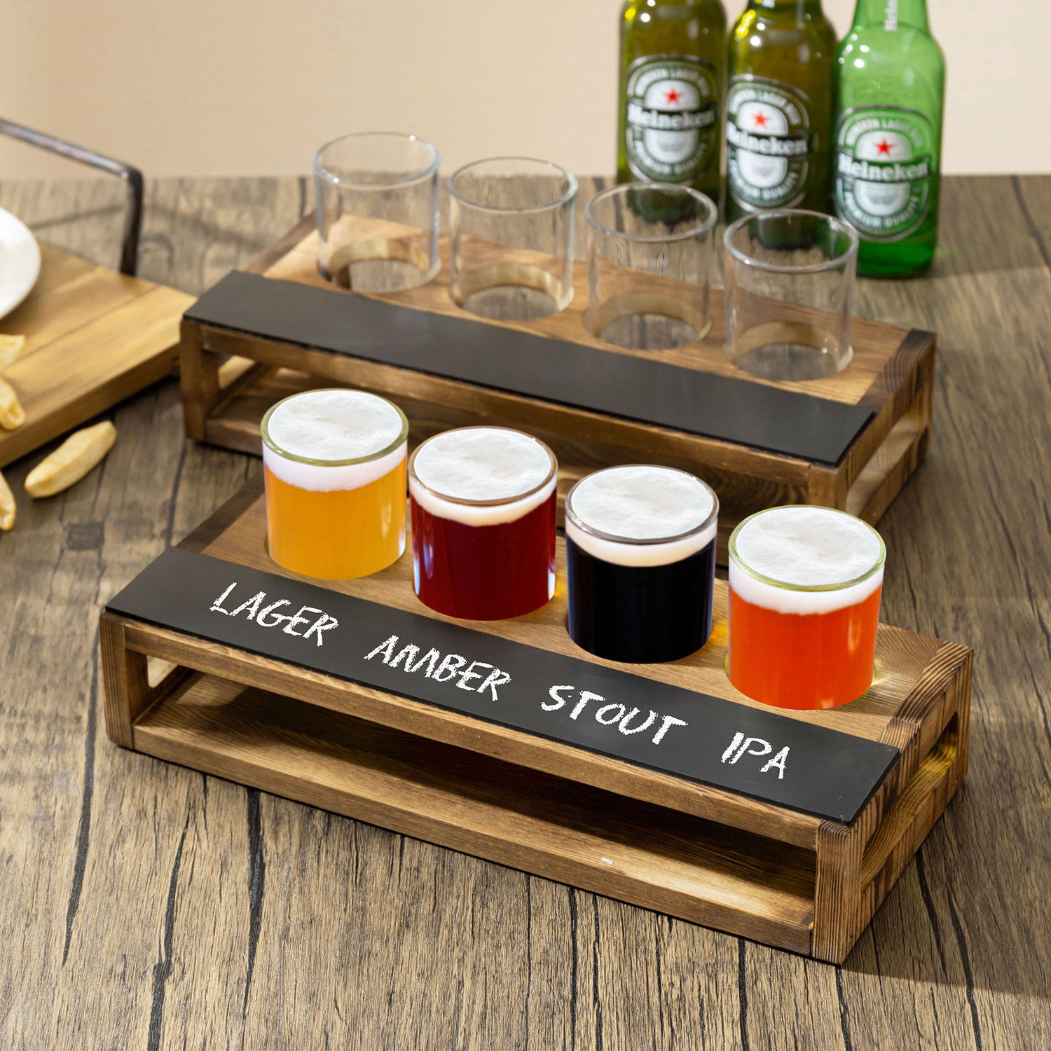 Millwood Pines 2 Piece Glass Beer Flight Set Wayfair