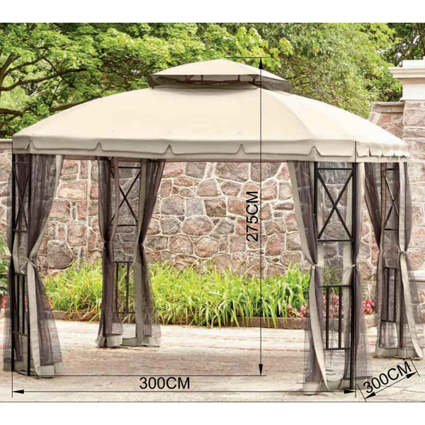Tier Vented Canopy Steel Frame, Beige 