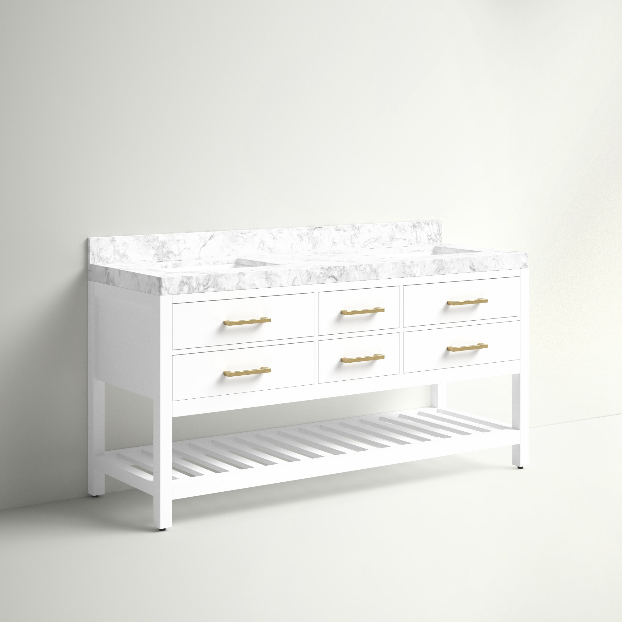 Sand & Stable Carrie 60" Double Bathroom Vanity Set Wayfair