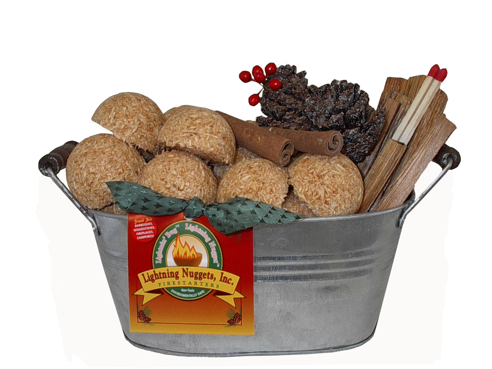 Lightning Nugget Fire Starter in a Galvanized Container Wayfair