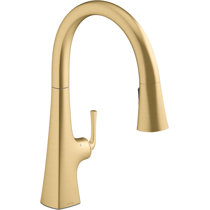 Modern & Contemporary Brushed Gold Kitchen Faucet | AllModern
