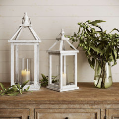 Details about   Set of Two Wooden Lantern Candle Holder Hurricane Lamp Garden Wedding HomeLO0270 