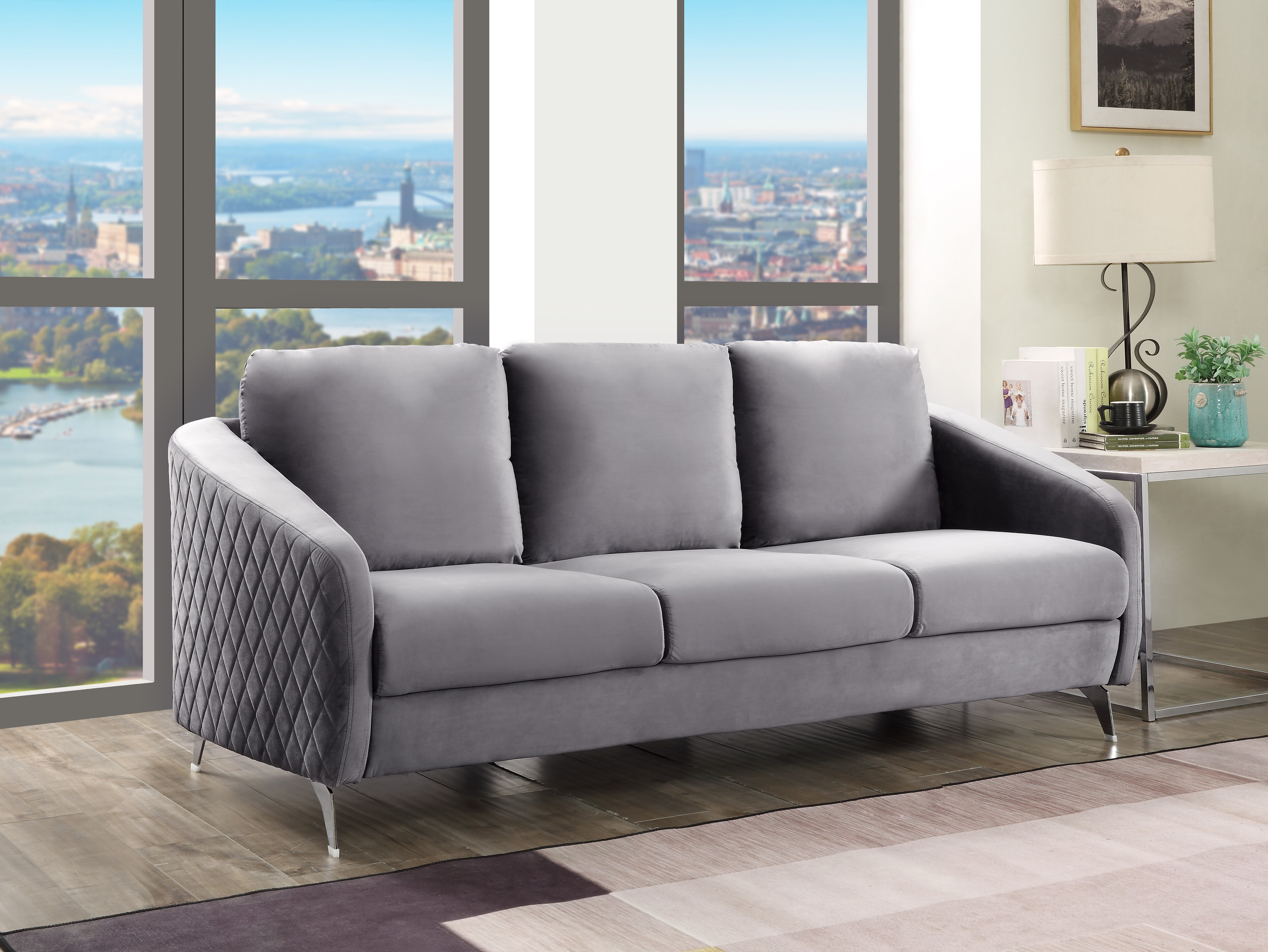 Mercer41 Amadeus 77.5'' Upholstered Sofa | Wayfair