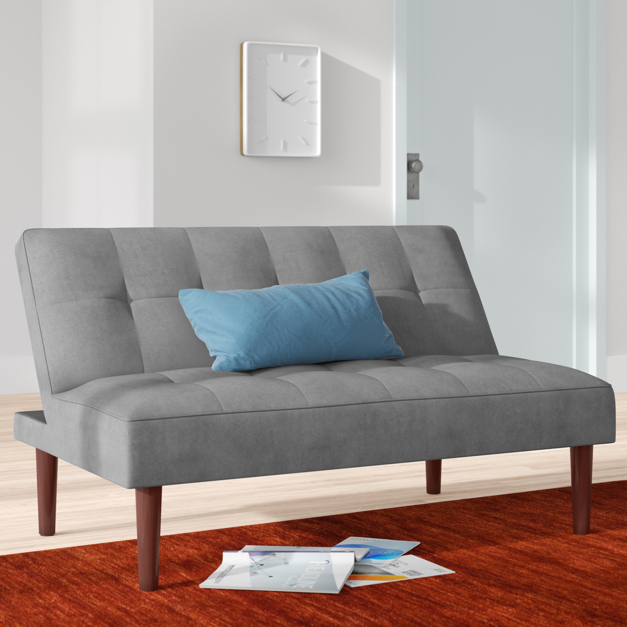 Hykkon Alexandria 2 Seater Upholstered Sofa Bed & Reviews Wayfair.co.uk