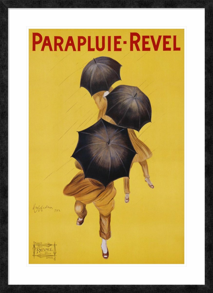 Vintage Print Paper Poster Canvas Framed Art Painting by Parapluie-Revel 