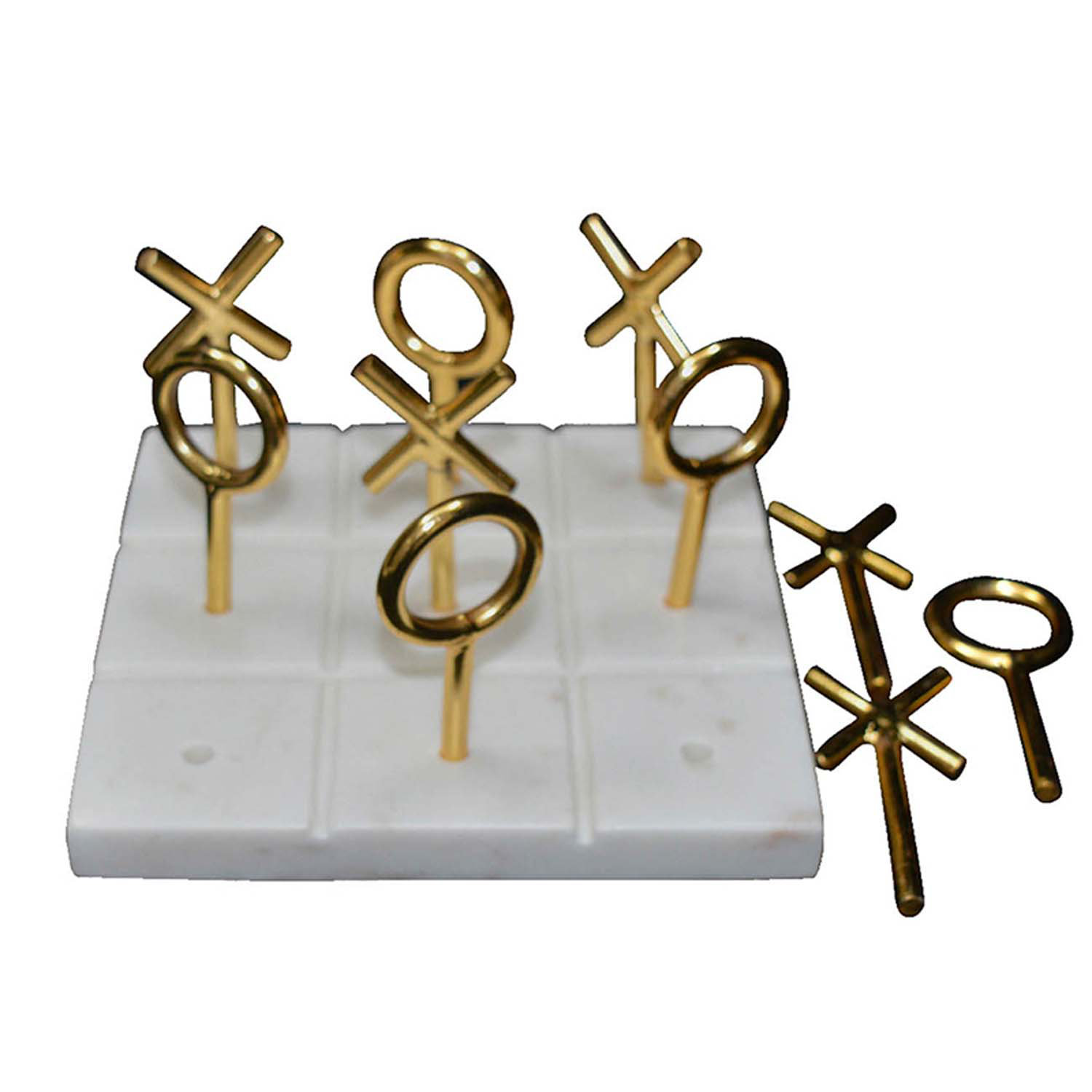 Everly Quinn Fraga Marble Tic Tac Toe Game & Reviews | Wayfair