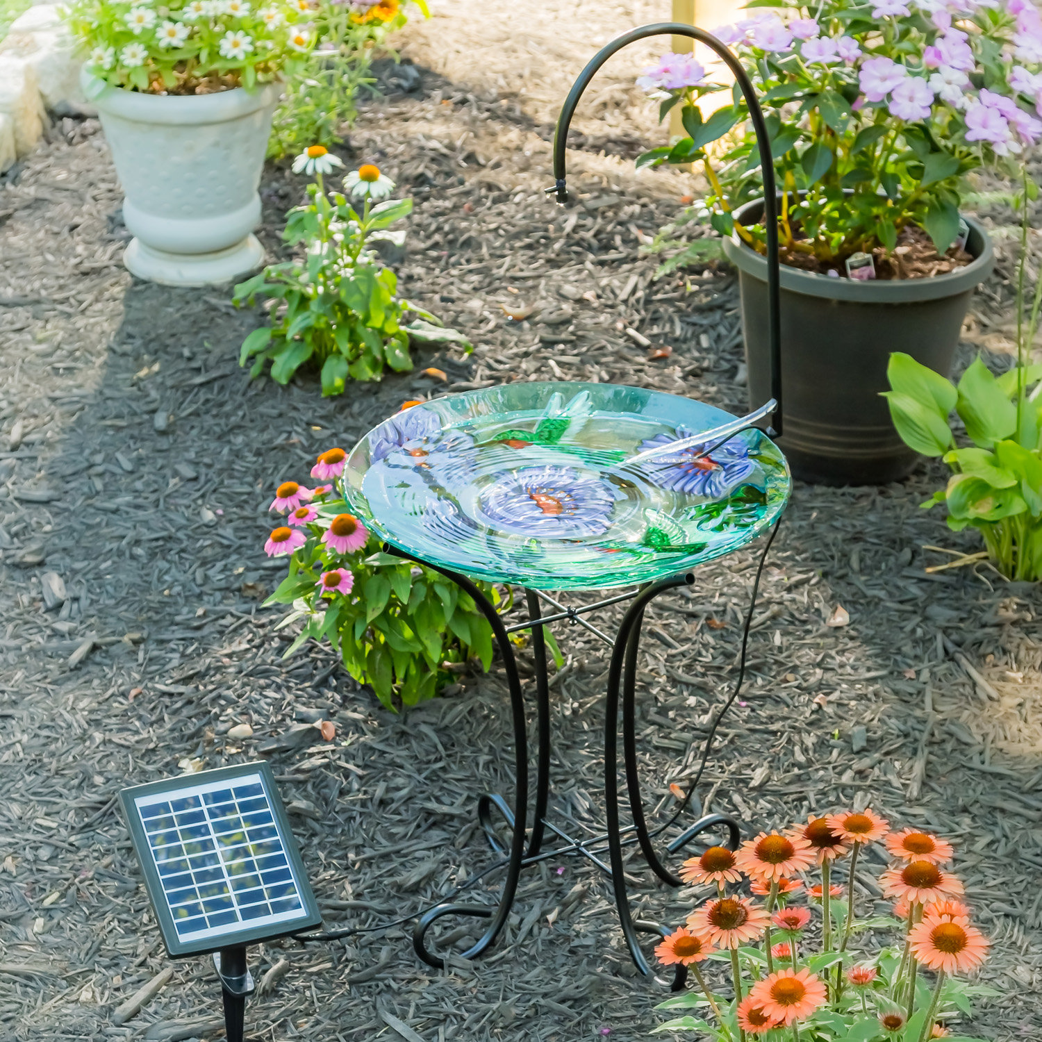 Red Barrel Studio® Water Agitator Bird Bath Stand Wayfair