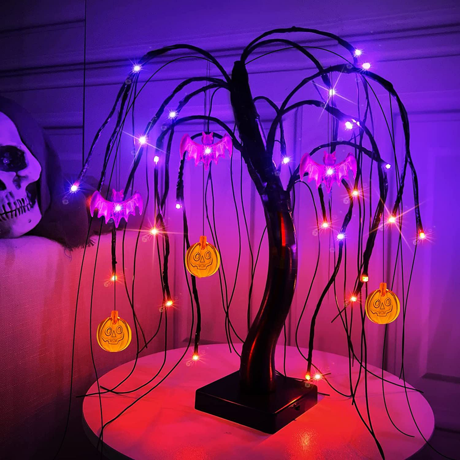 The Holiday Aisle® Halloween Willow Tree Lighted Display Wayfair