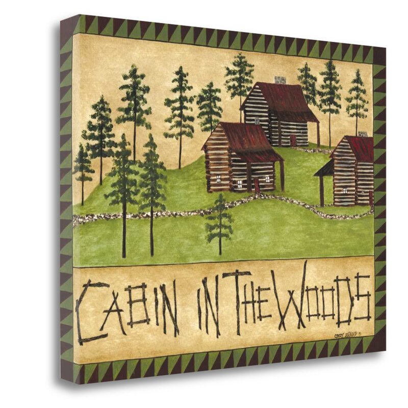 Cabin In The Woods by Cindy Shamp - Graphic Art on Canvas