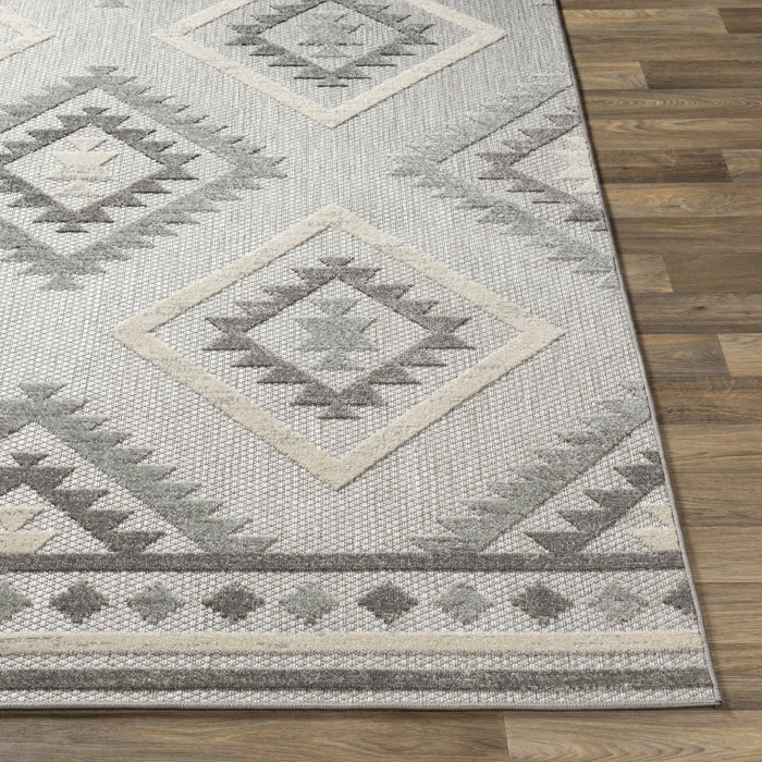 Union Rustic Lyell Light Gray/Taupe Indoor/Outdoor Rug & Reviews | Wayfair