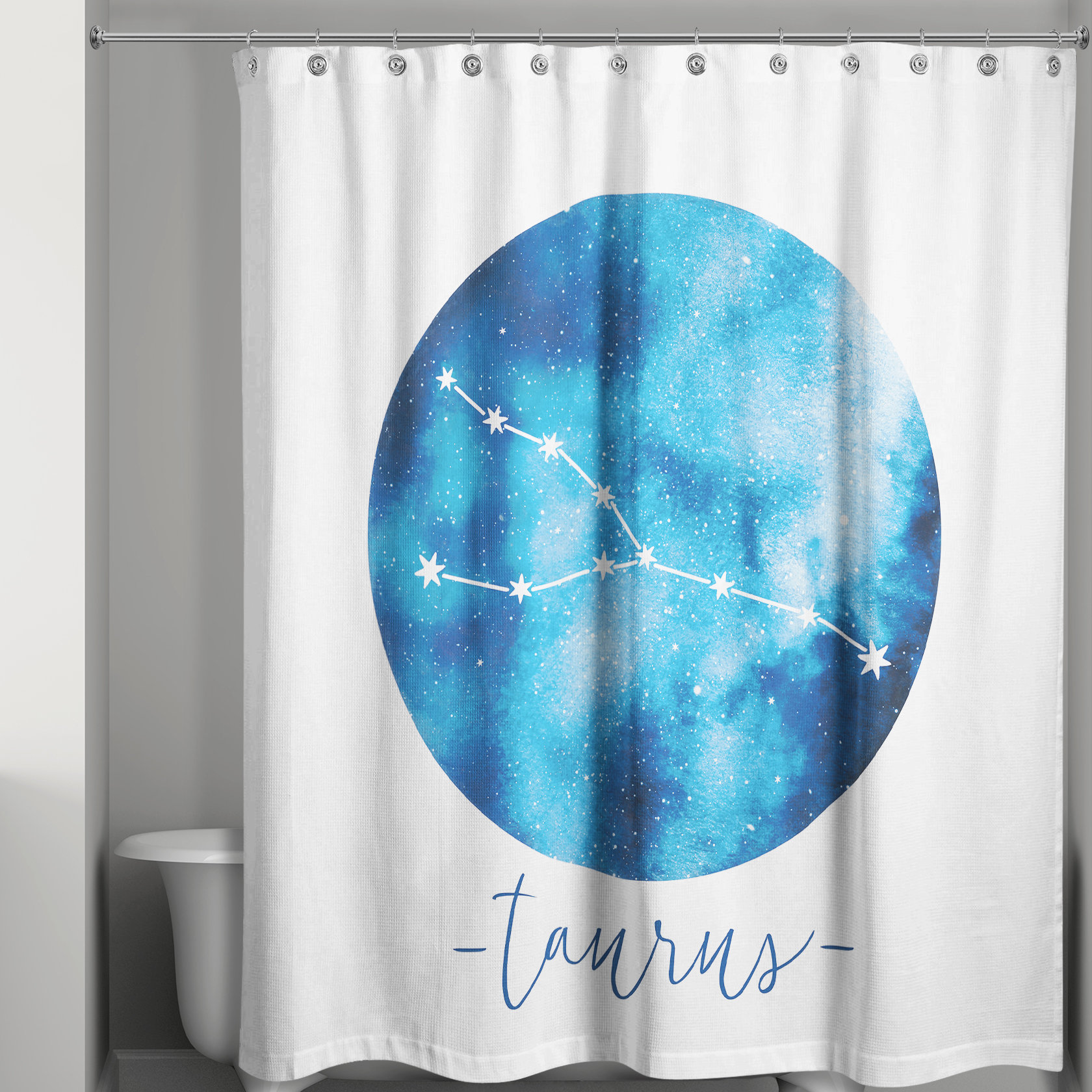 Dakota Fields Dulin Taurus Zodiac Constellation Single Shower Curtain