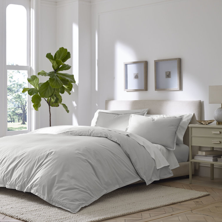 Martex Purity 300 Thread Count Solid Light Grey Comforter Set