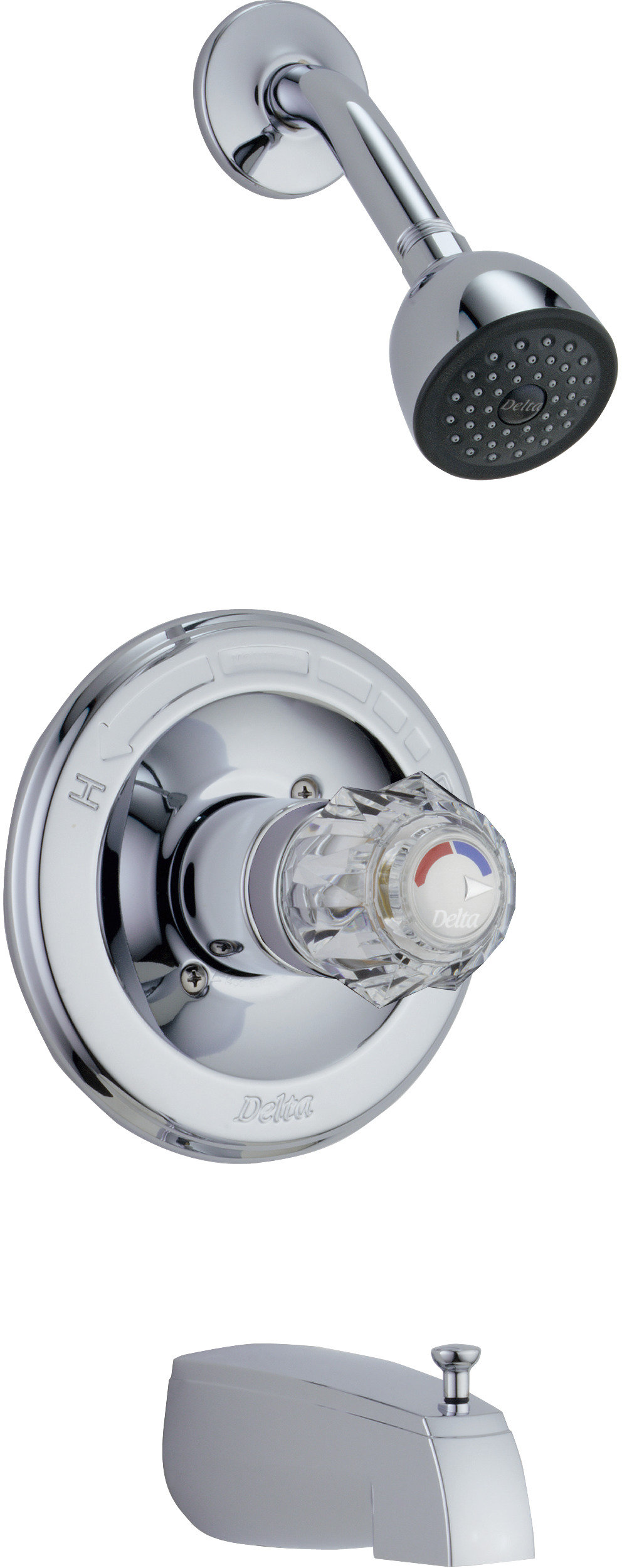 Delta Classic Tub and Shower Faucet with Rough-in Valve and Monitor ...