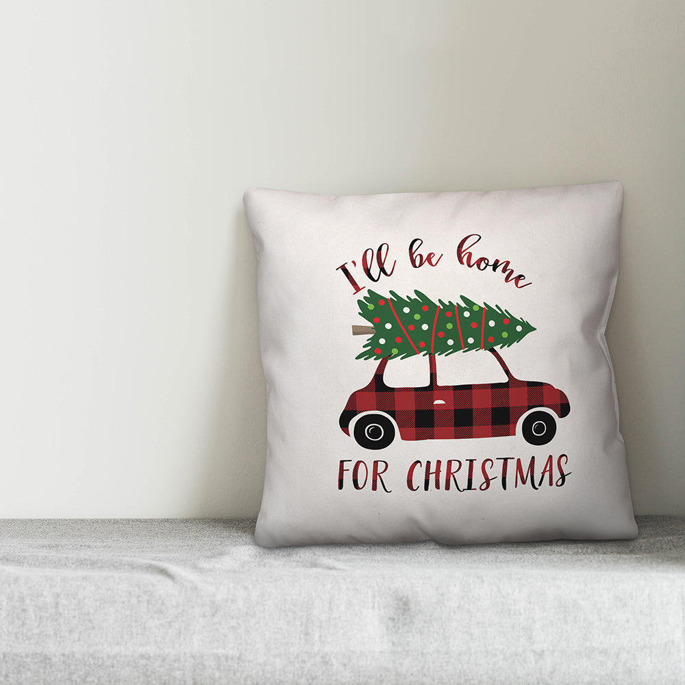 The Holiday Aisle® Chalmers I'll Be Home for Christmas Outdoor Throw