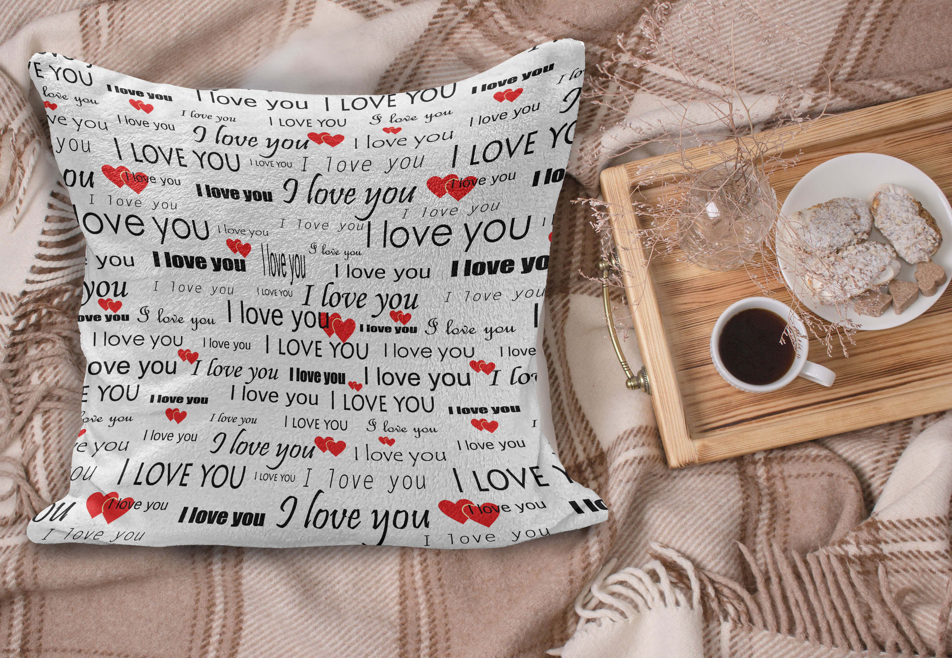 Love Phrase Pillow Sham Decorative Pillowcase 3 Sizes Bedroom Decor Ambesonne 