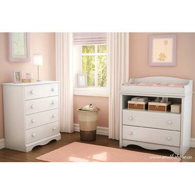 South Shore 12547 Angel Changing Table 6-Drawers-Weathered Oak