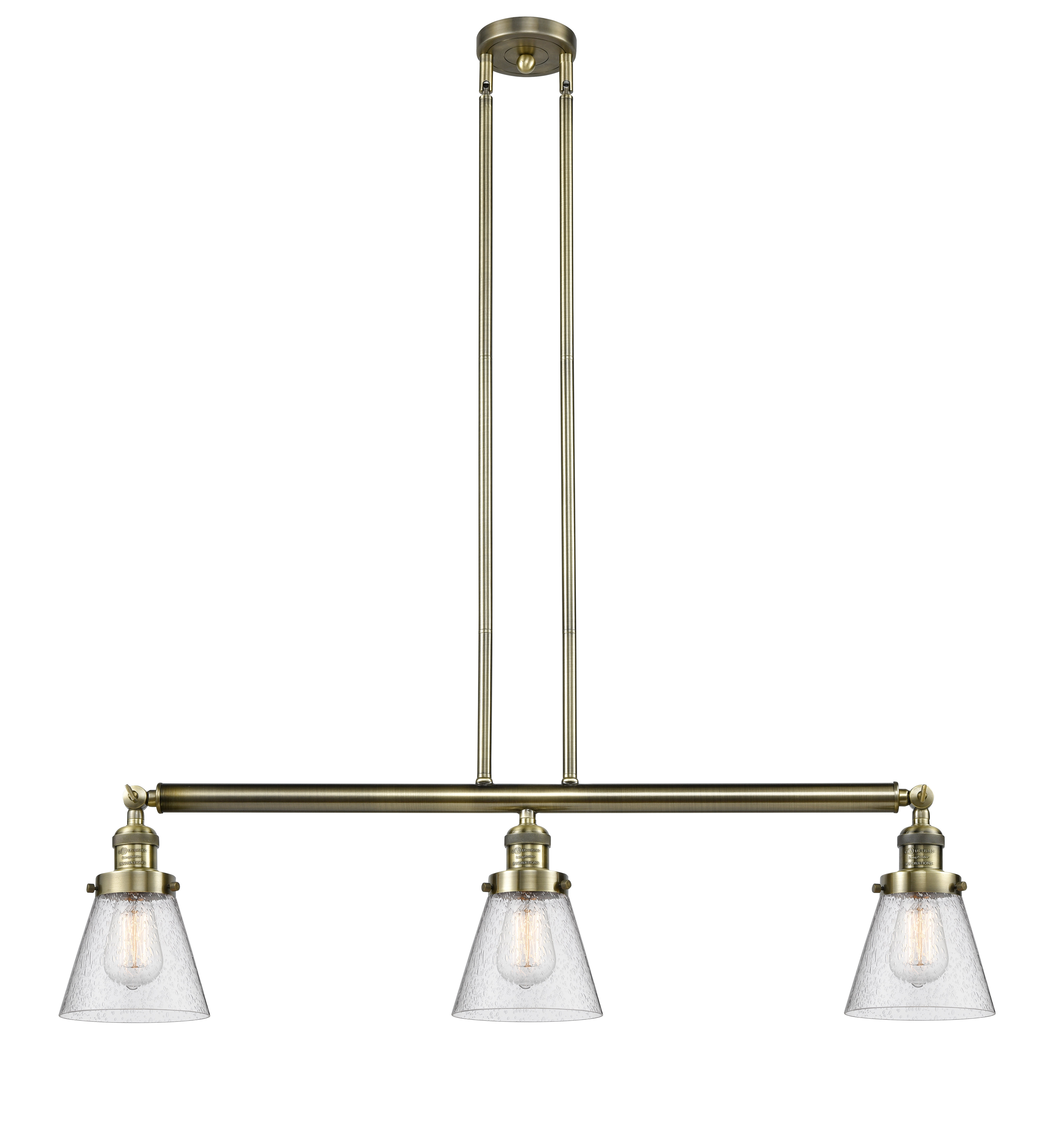 Longshore Tides Amareon 3 Light Antique Brass Kitchen Island Pendant