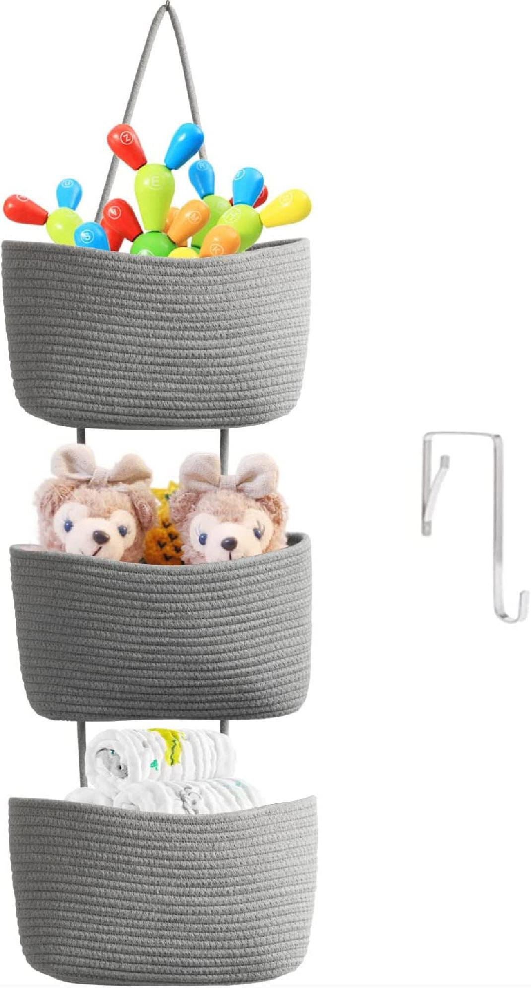 DASTINGO Wall Storage Organizer with Basket Wayfair