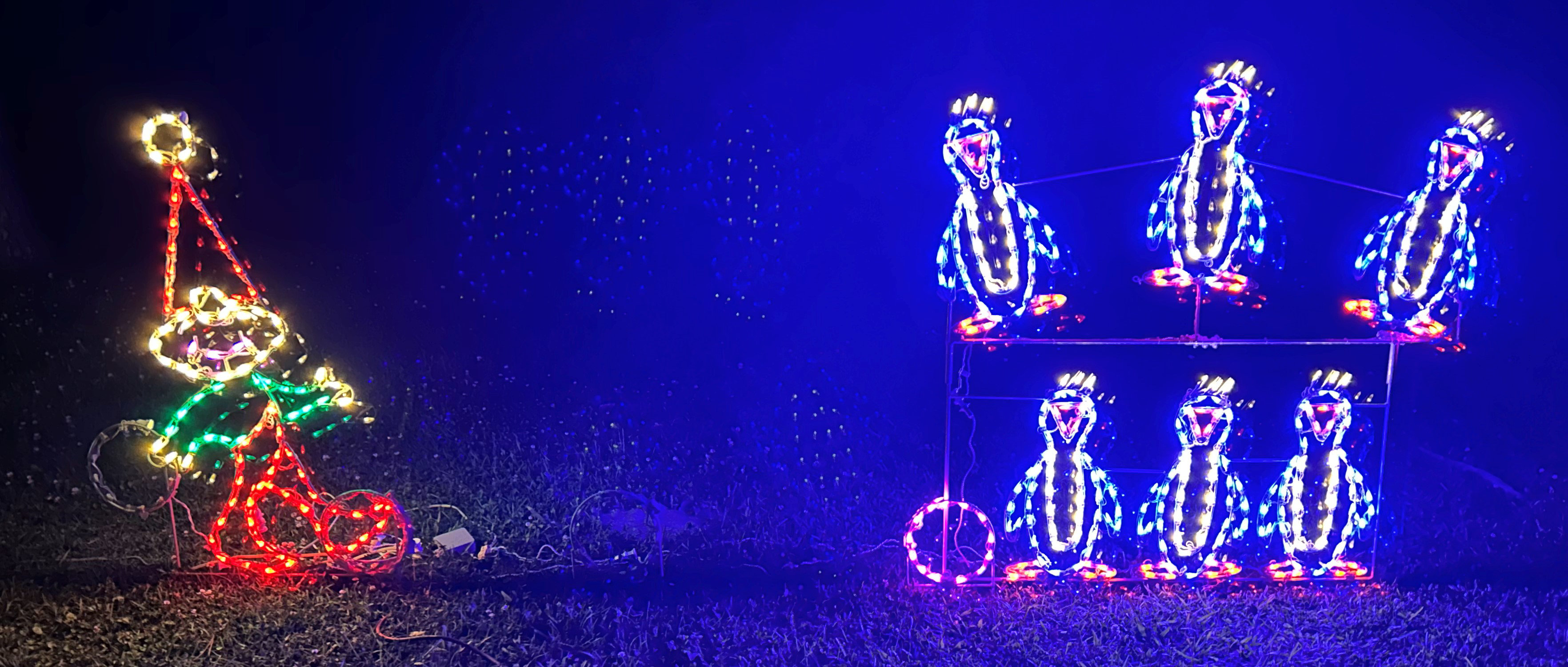 Lori's Lighted D'Lites Animated Elf Bowling with Penguin Pins Christmas