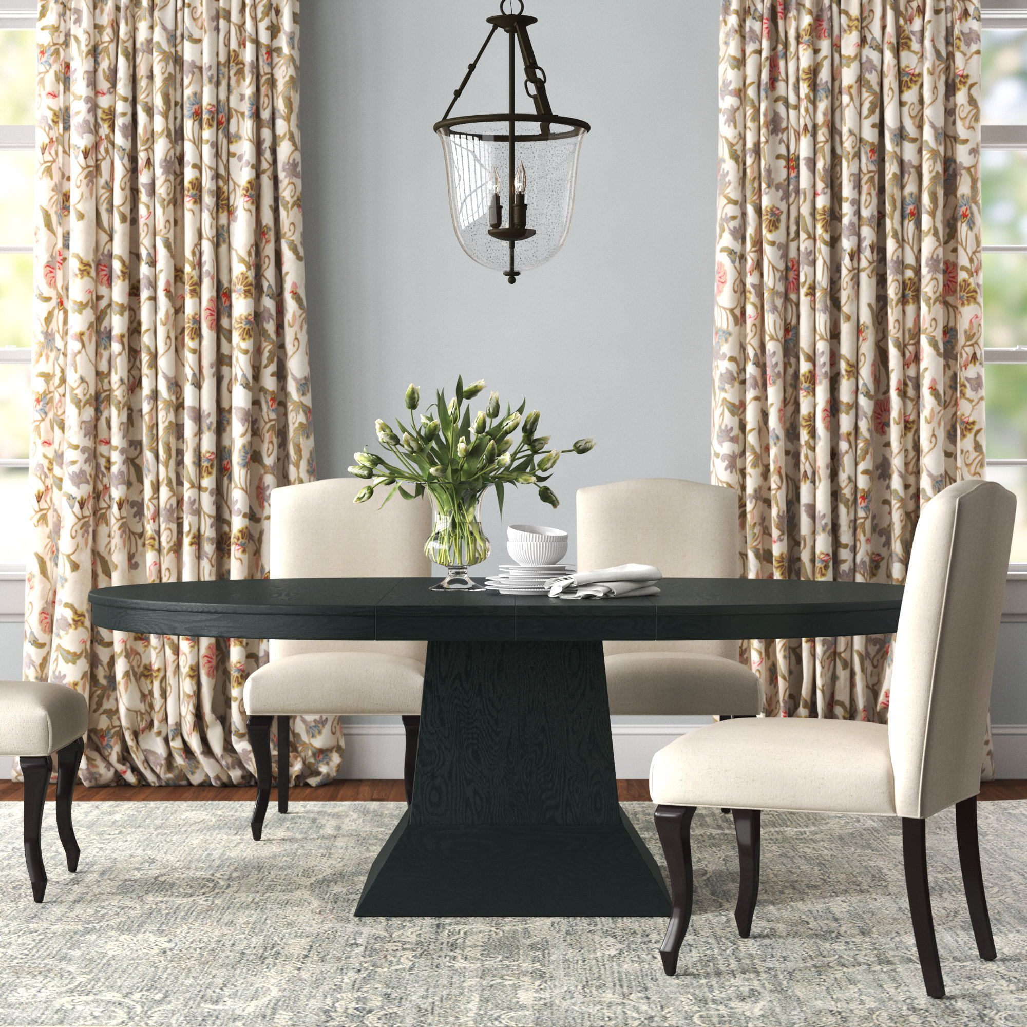 Joss & Main Laudine Extendable Pedestal Dining Table & Reviews