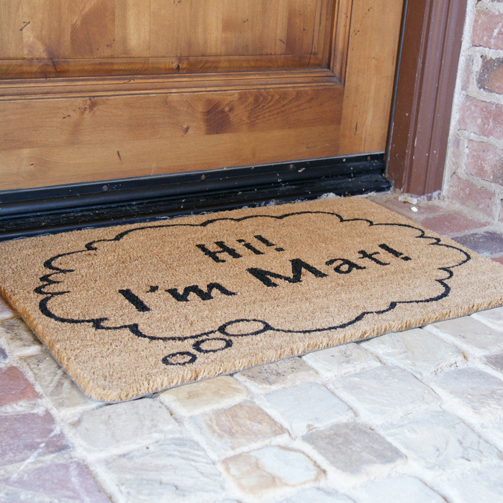 Doormat Rubber Typography Printed Letter Funny  Mat Outdoor Door FloorIndoor 