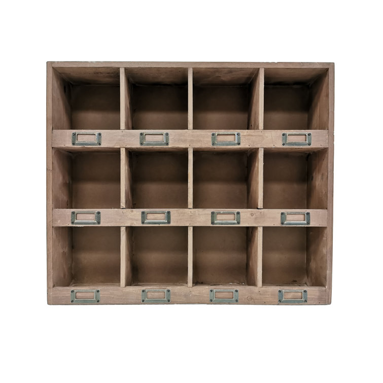 Gracie Oaks Alonta 3 Piece Fir Solid Wood Cubby Shelf ...