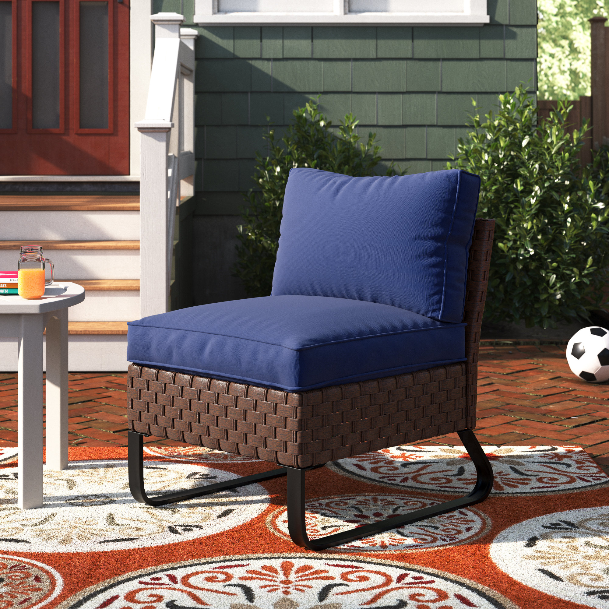 Andover Mills™ Heiman Patio Chair with Cushions Wayfair