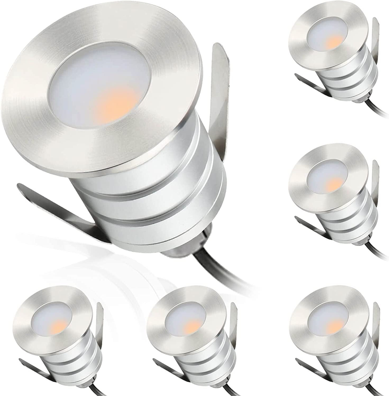 Happylife Recessed LED Deck Lights, 3W Outdoor Stair Step Soffit