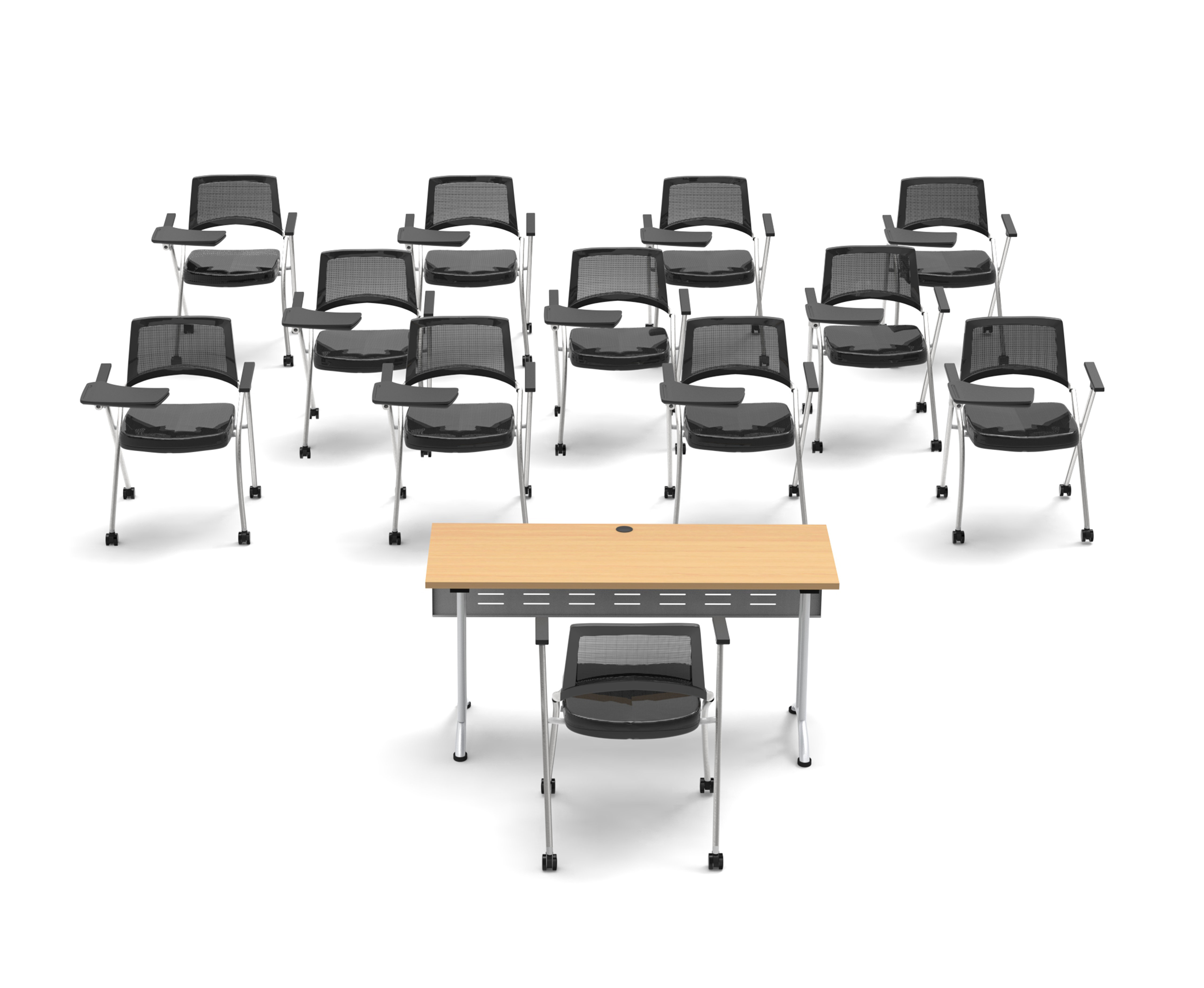 Team Tables Training Table and Chair Set with Modesty Panel Wayfair