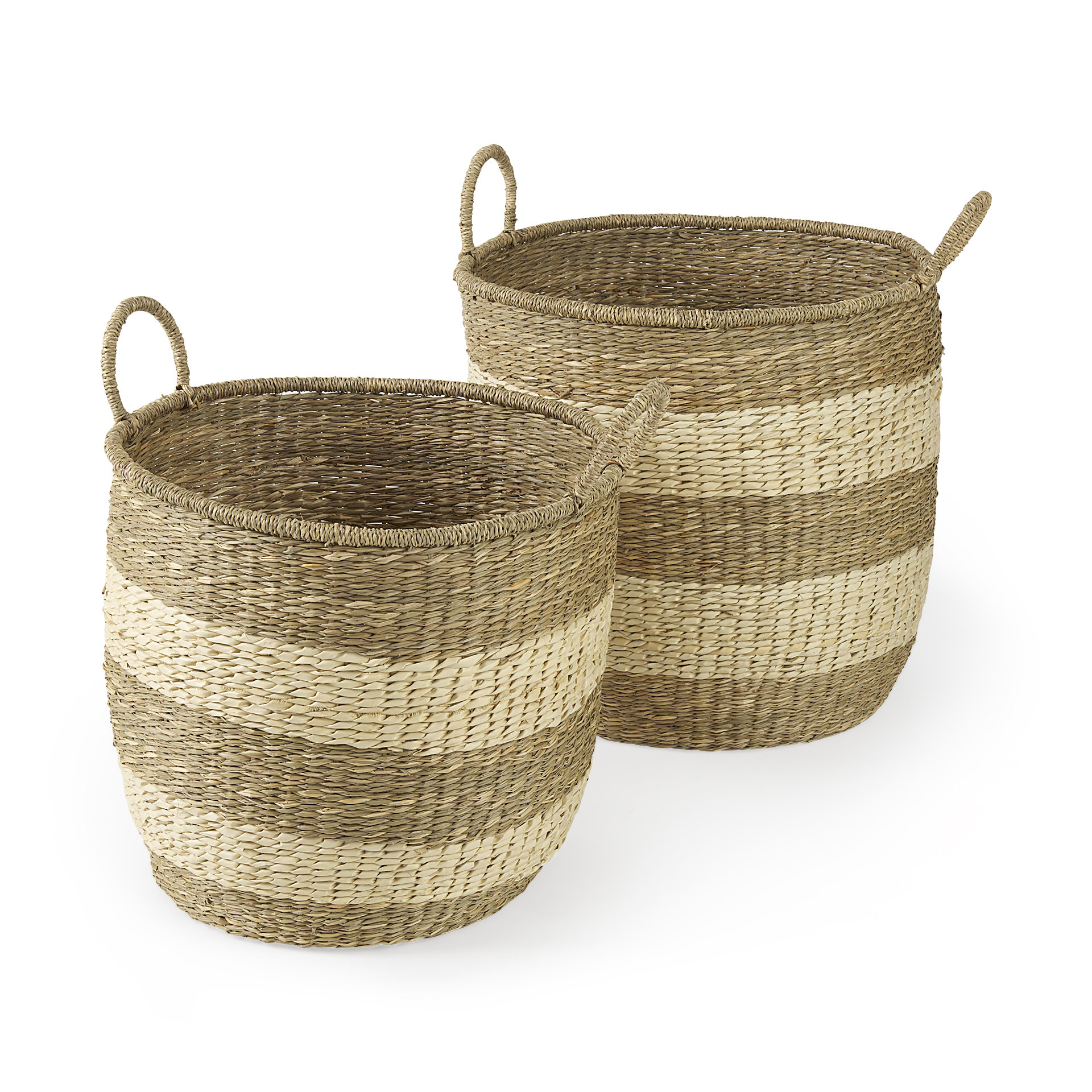 Bayou Breeze 2 Piece Seagrass Basket Set | Wayfair