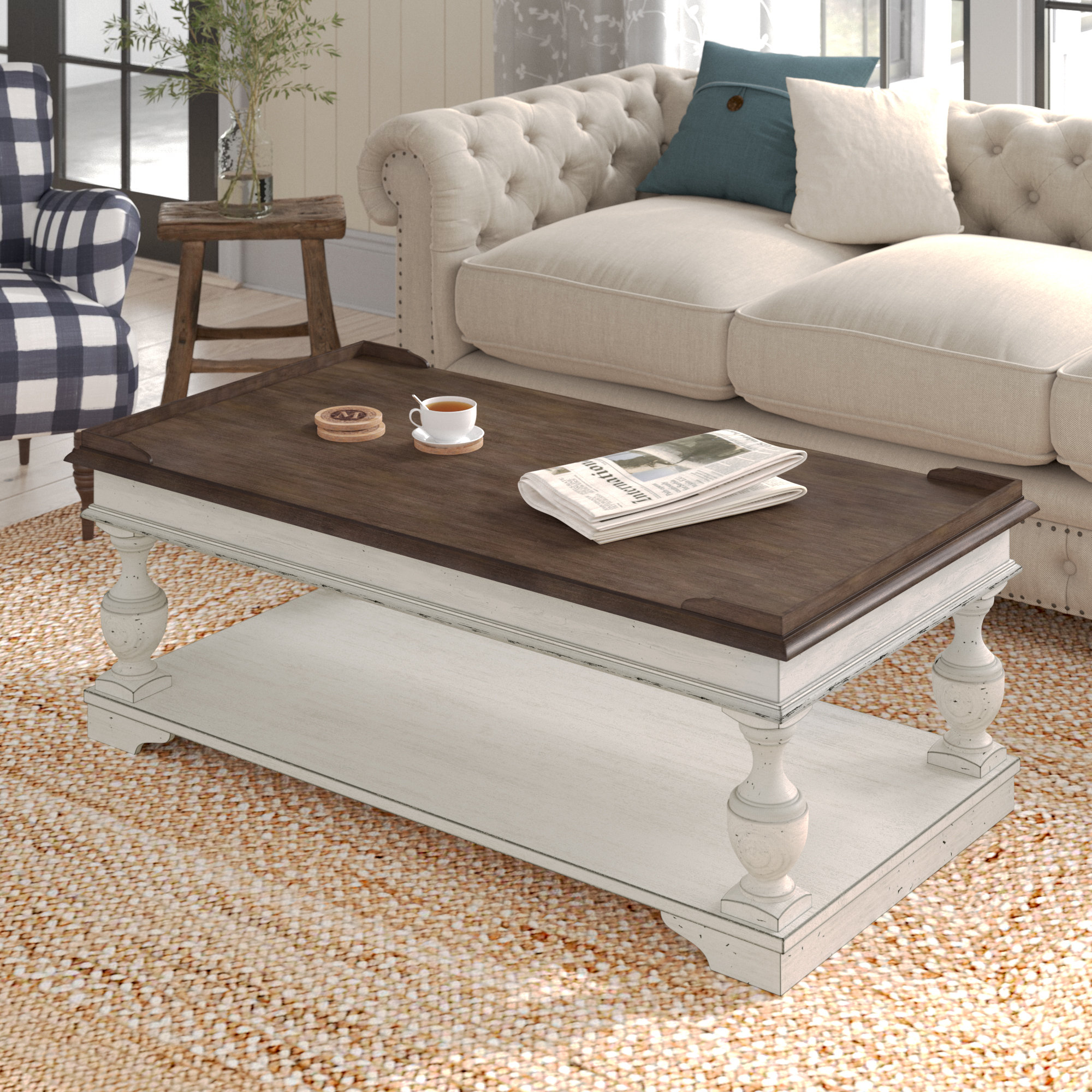 Dark Grey Lift Top Coffee Table