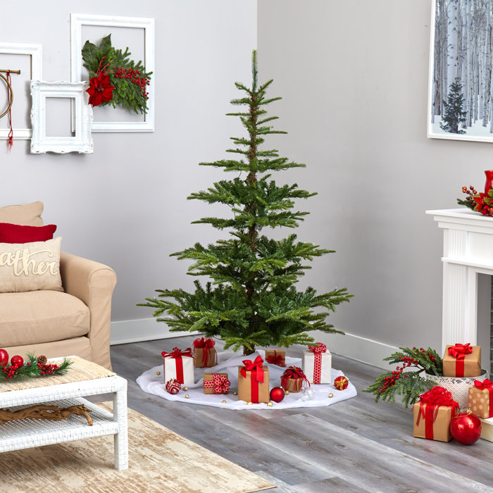 The Holiday Aisle® Lighted Artificial Spruce Christmas Tree & Reviews ...