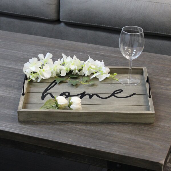 Centre Piece With Handles 33cm White Square Serving Tray 