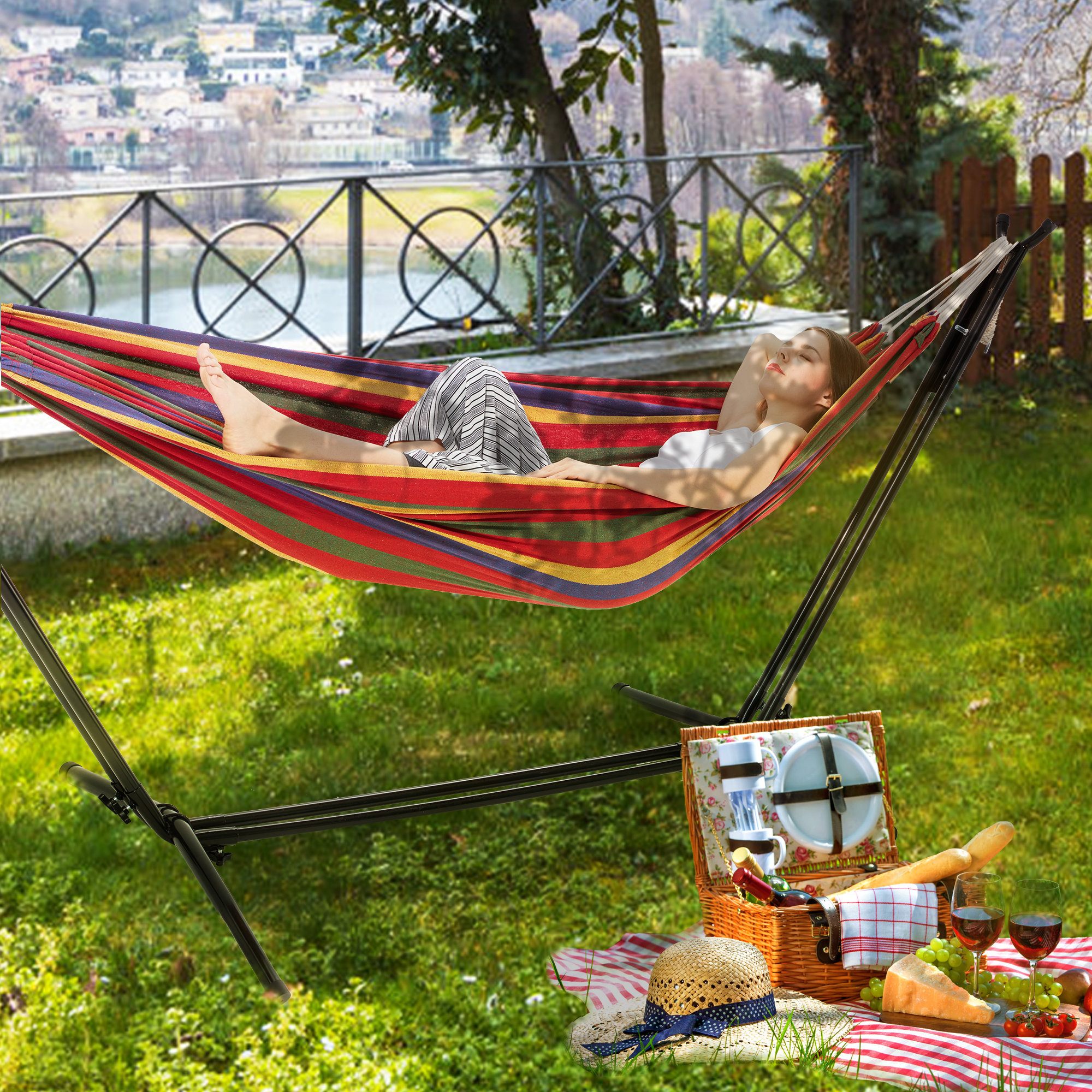 Arlmont & Co. Foroogh Camping Hammock with Stand Wayfair