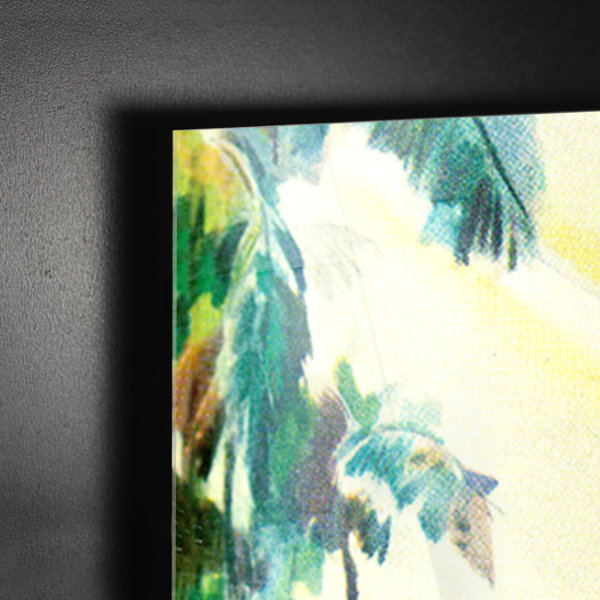 Stampa Alta Risoluzione Plexiglass Quadro Stefano Calisti Albero Con Campi - Vetro Acrilico 50x50cm Pronto Da Appendere Quadri Moderni Per Casa