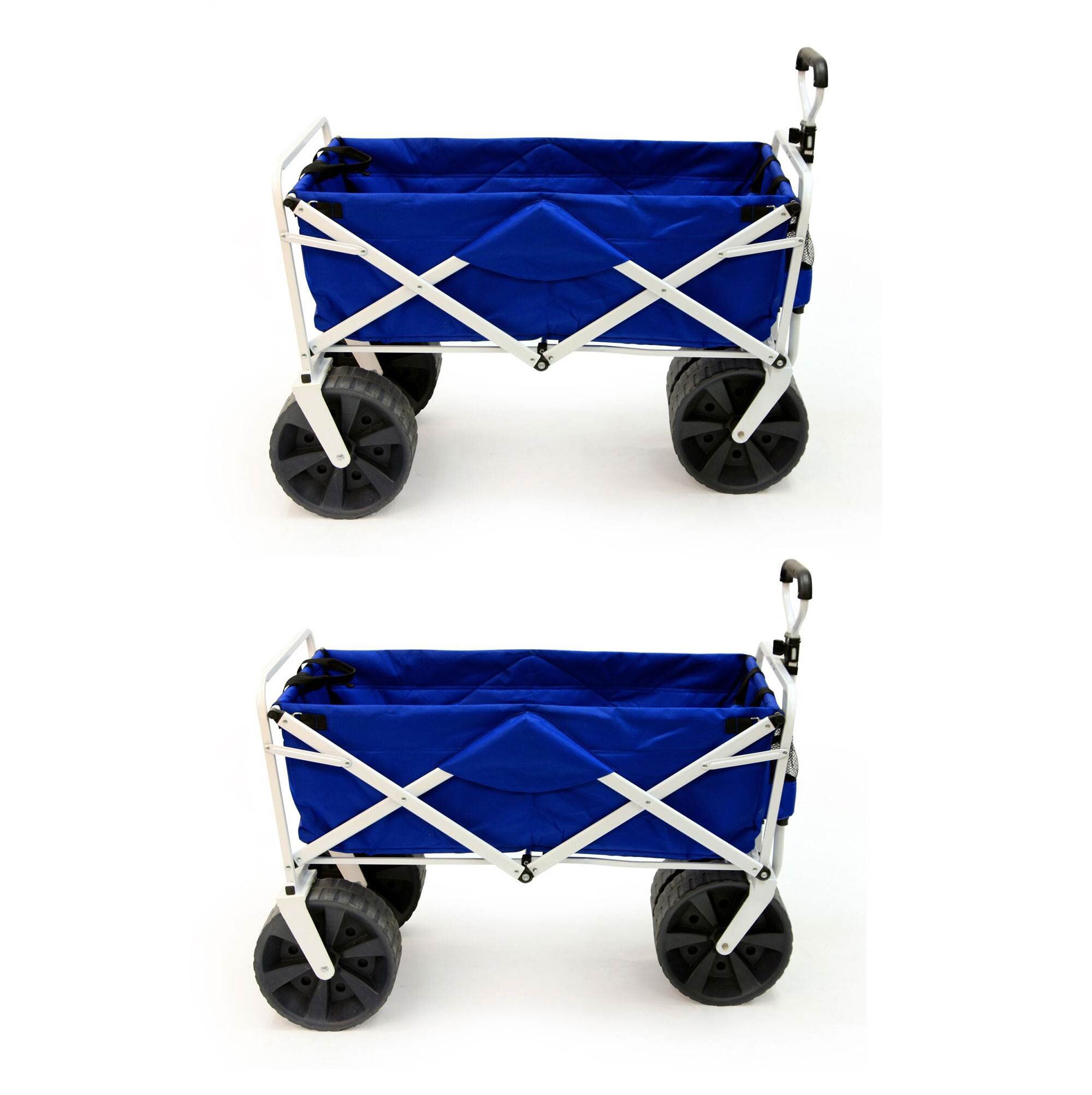 Beach Wagon Beachcomber All Terrain Cart Folding Utility Wheels Sports Big Blue 