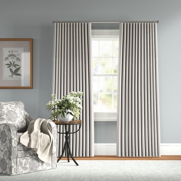 Barrow Extra-Wide Energy Efficient Sliding Patio Door Curtain Panel with Pull 