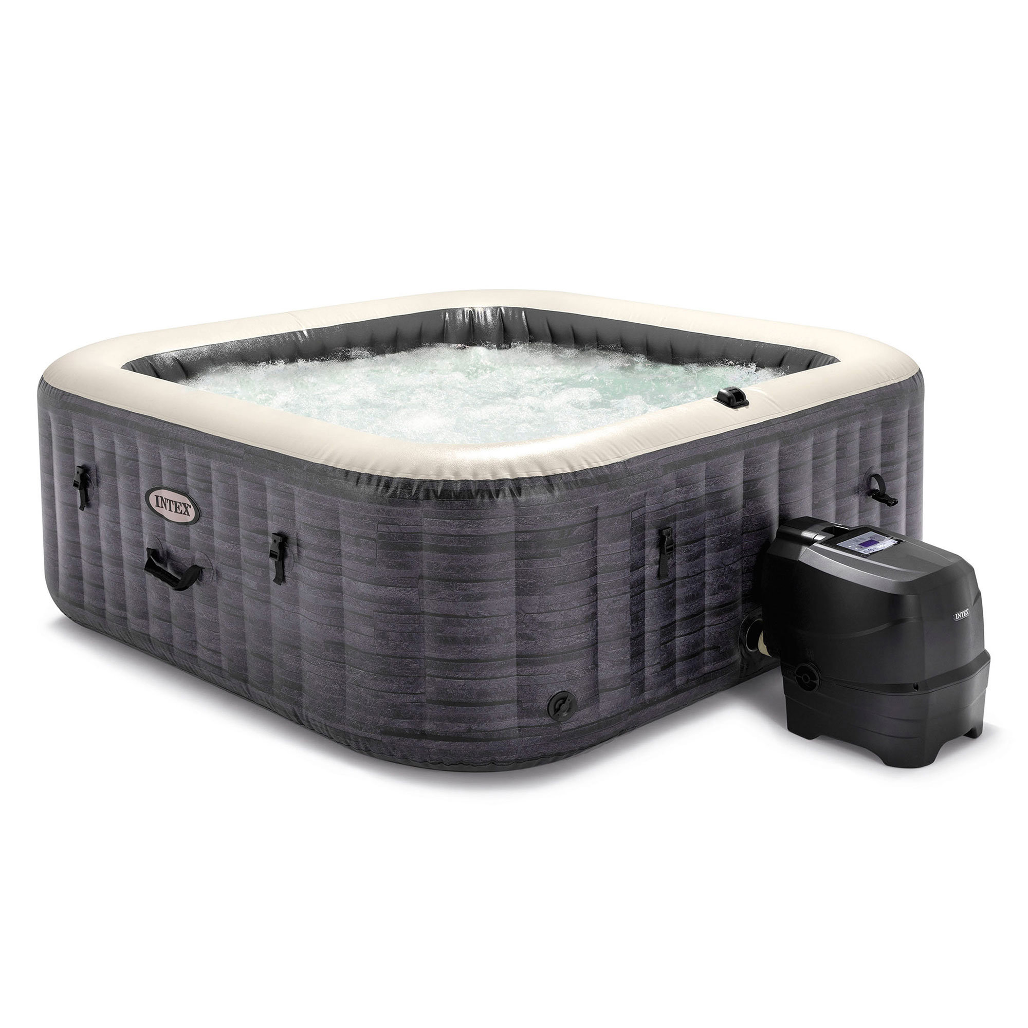 gødning pisk protein Intex PureSpa Plus 6 Person Inflatable Square Hot Tub w/ 140 AirJets,  Greystone & Reviews | Wayfair