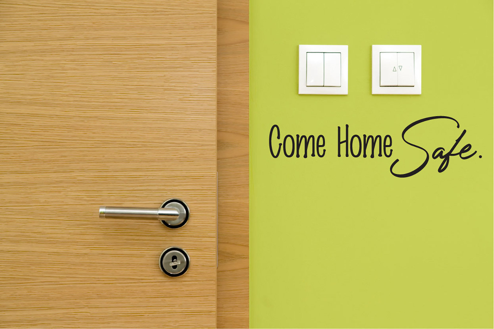 Trinx Come Home Safe Vinyl Wall Words Decal Sticker Home Decor Art