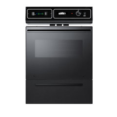 24 inch black stainless steel wall oven